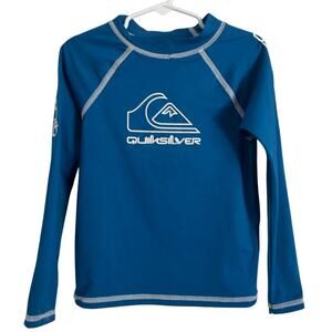 Quiksilver Toddler Boy 5T Long Sleeve Rash Guard Royal Blue